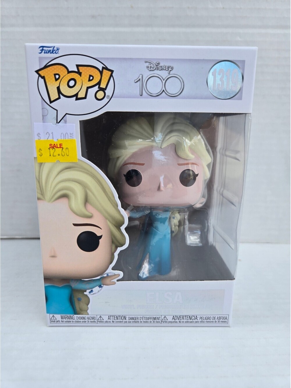 Funko Pop! Disney 100 Elsa Collectible Figure #1319 - Very Good Condition